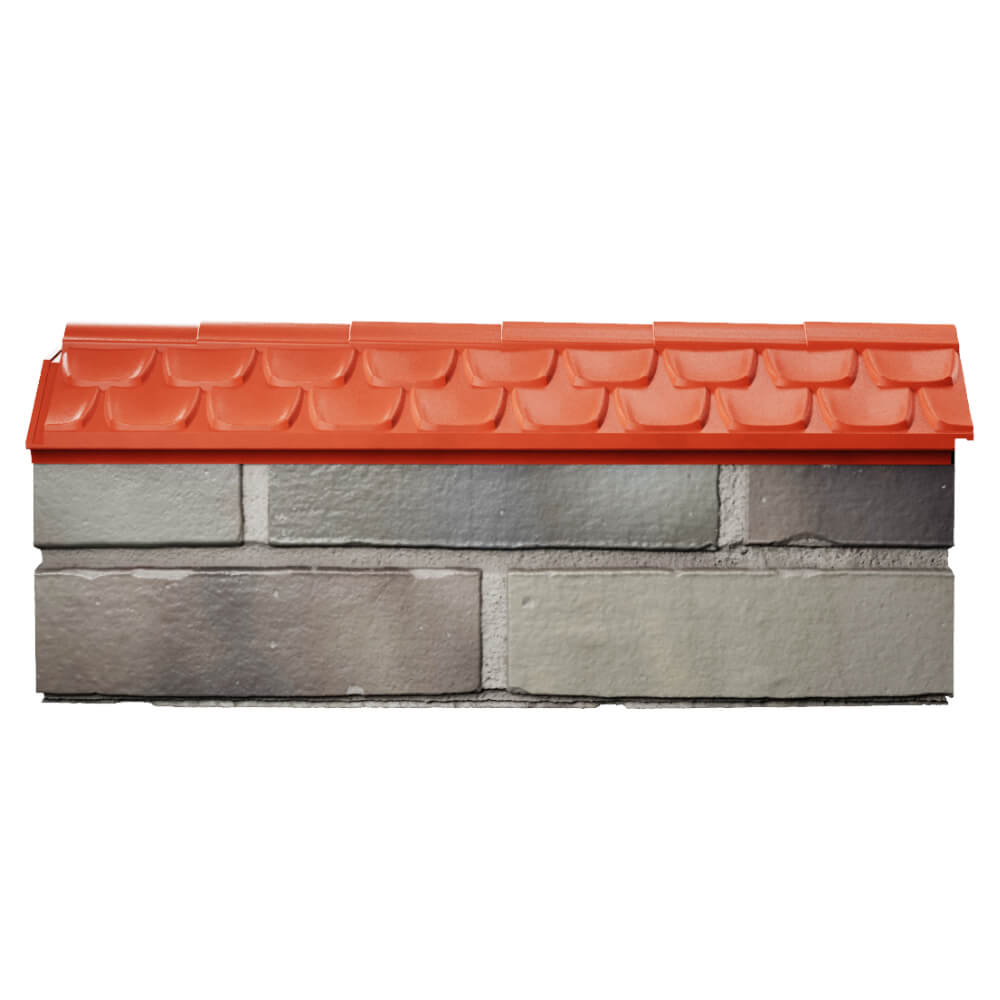 Парапет Zking Эльбрус Красный с посадкой на 0.5 кирпича (130мм) в Новошахтинске фото