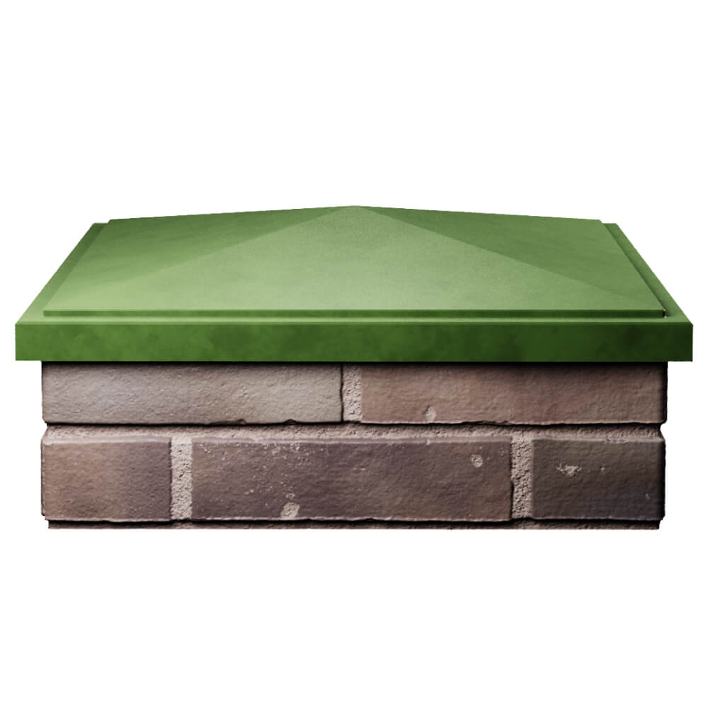 Колпак Zking БонаМоно Зеленый на столб 2х2 кирпича (515х515, 530х530мм) Новошахтинск фото