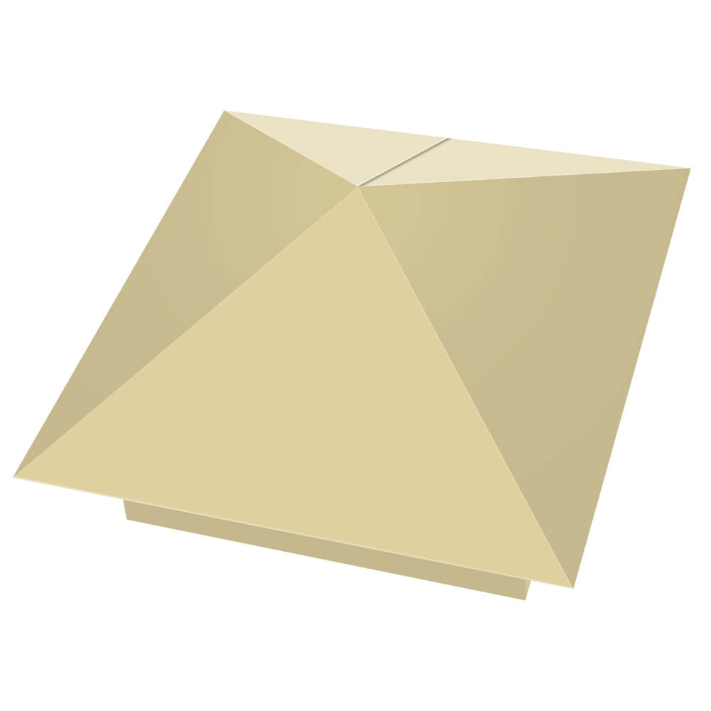 Колпак металлический 400х400мм RAL1014 Бежевый заборный Новошахтинск фото