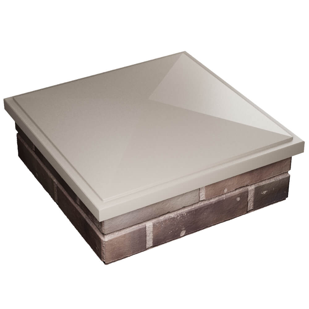 Колпак Zking БонаМоно Бежевый на столб 2х2 кирпича (515х515, 530х530мм) в Новошахтинске фото