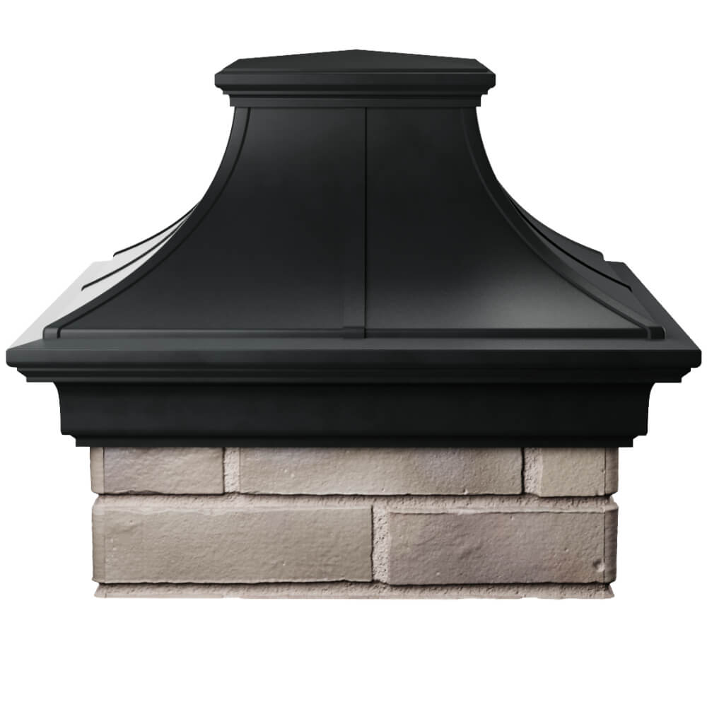 Колпак Zking Монблан Премиум Черный на столб 1.5х1.5 кирпича (385х385мм) Новошахтинск фото