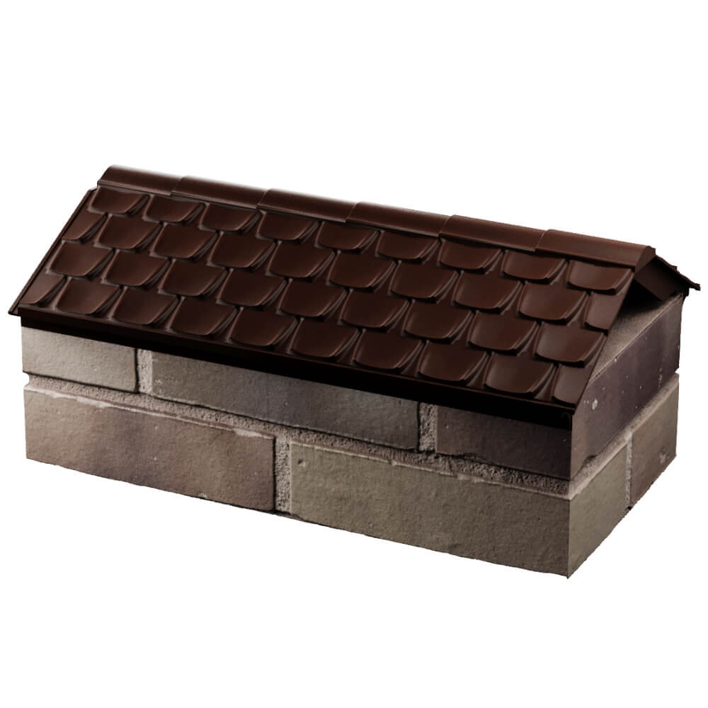 Парапет Zking Эльбрус Коричневый с посадкой на 1 кирпич (255мм) в Новошахтинске фото