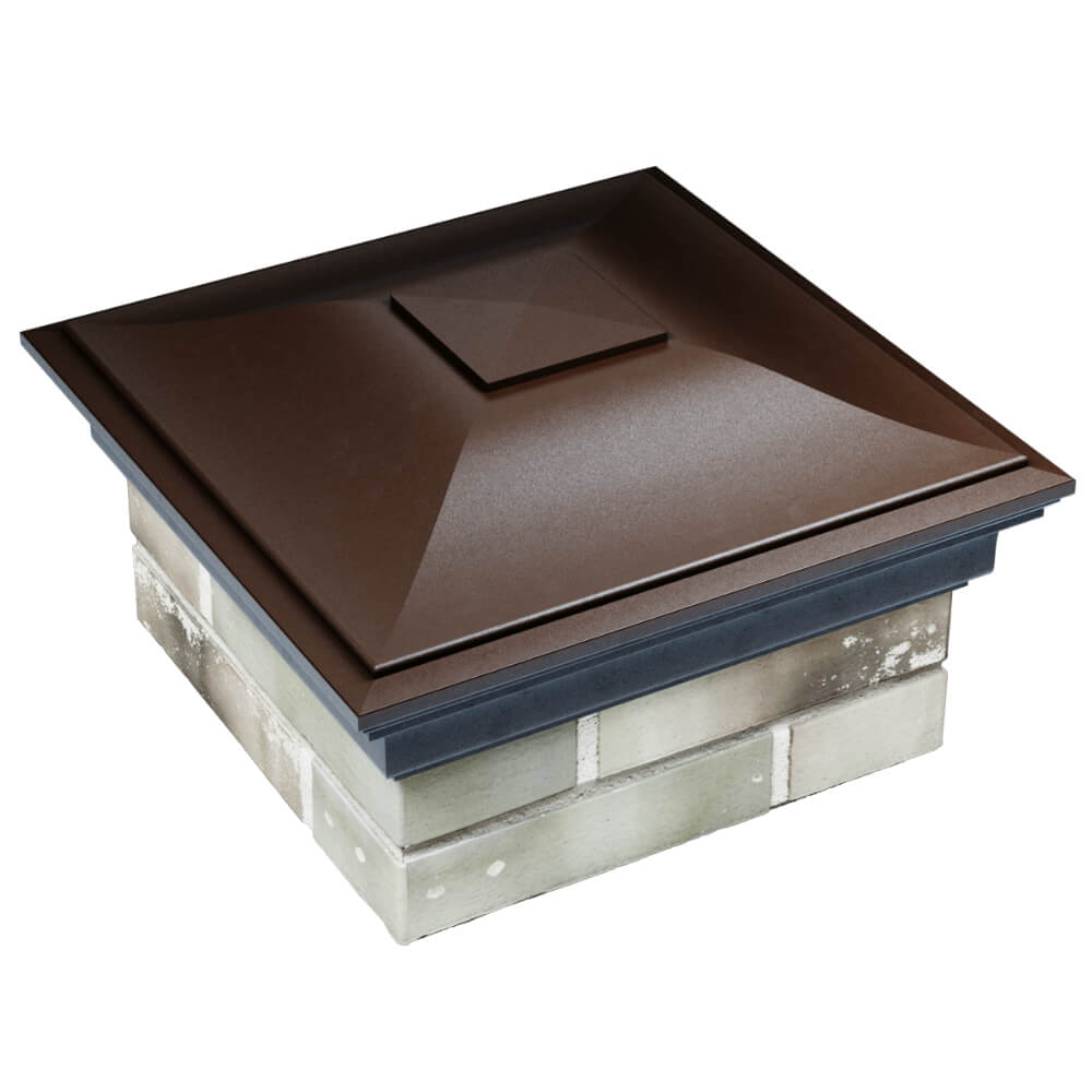 Колпак Zking Монблан Коричневый на столб 1.5х1.5 кирпича (385х385мм) в Новошахтинске фото