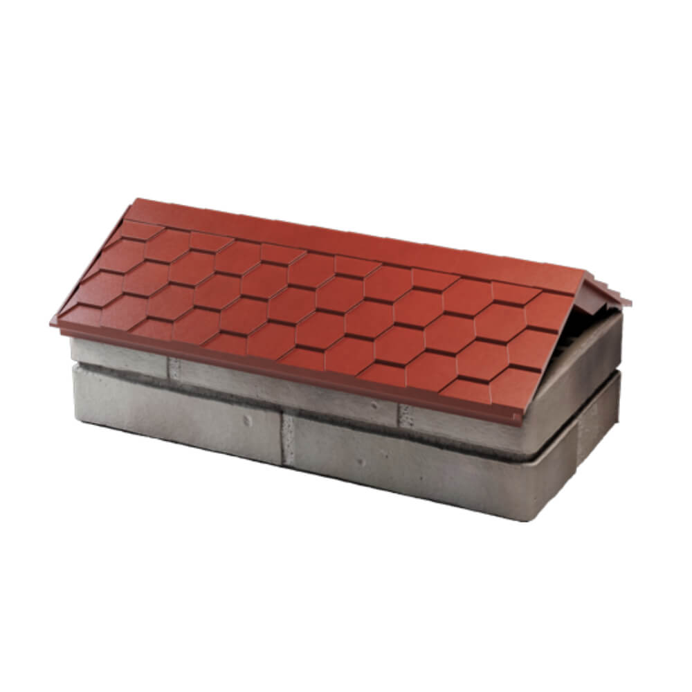 Парапет Zking Эверест Красный с посадкой на 1 кирпич (200/225/255мм) в Новошахтинске фото