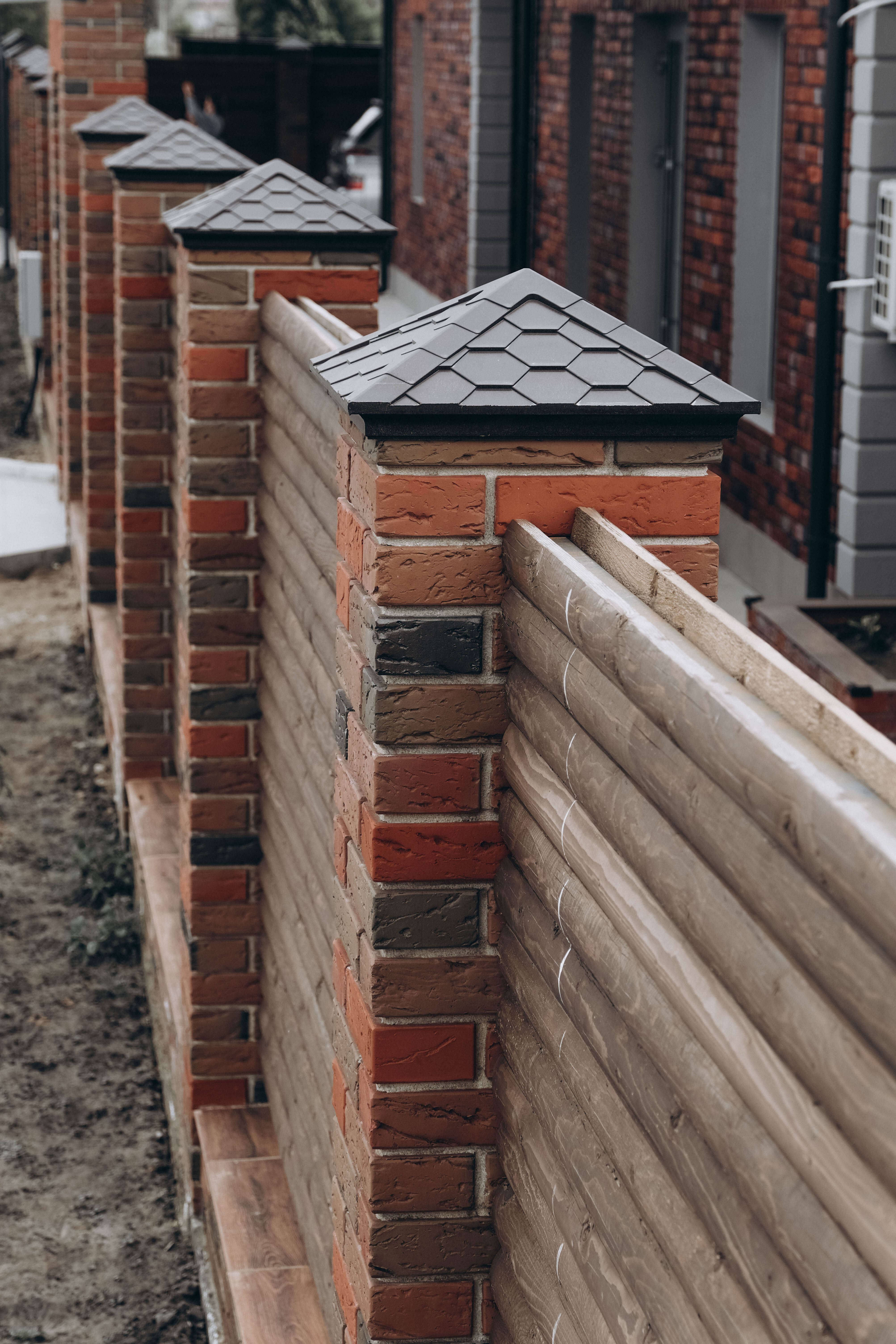 Колпак Zking Эверест Коричневый на столб 1.5х1.5 кирпича (390х390мм) в Новошахтинске фото