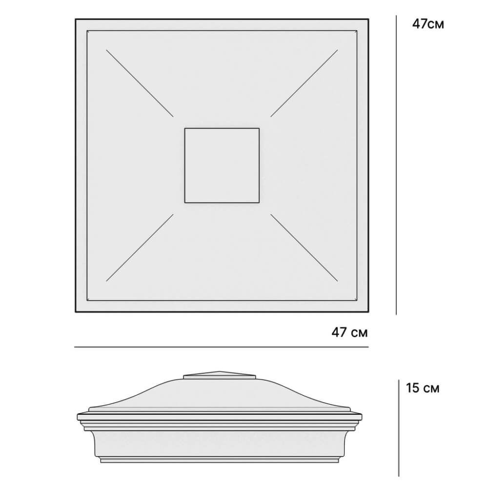 Колпак Zking Монблан Коричневый на столб 1.5х1.5 кирпича (385х385мм) в Новошахтинске фото