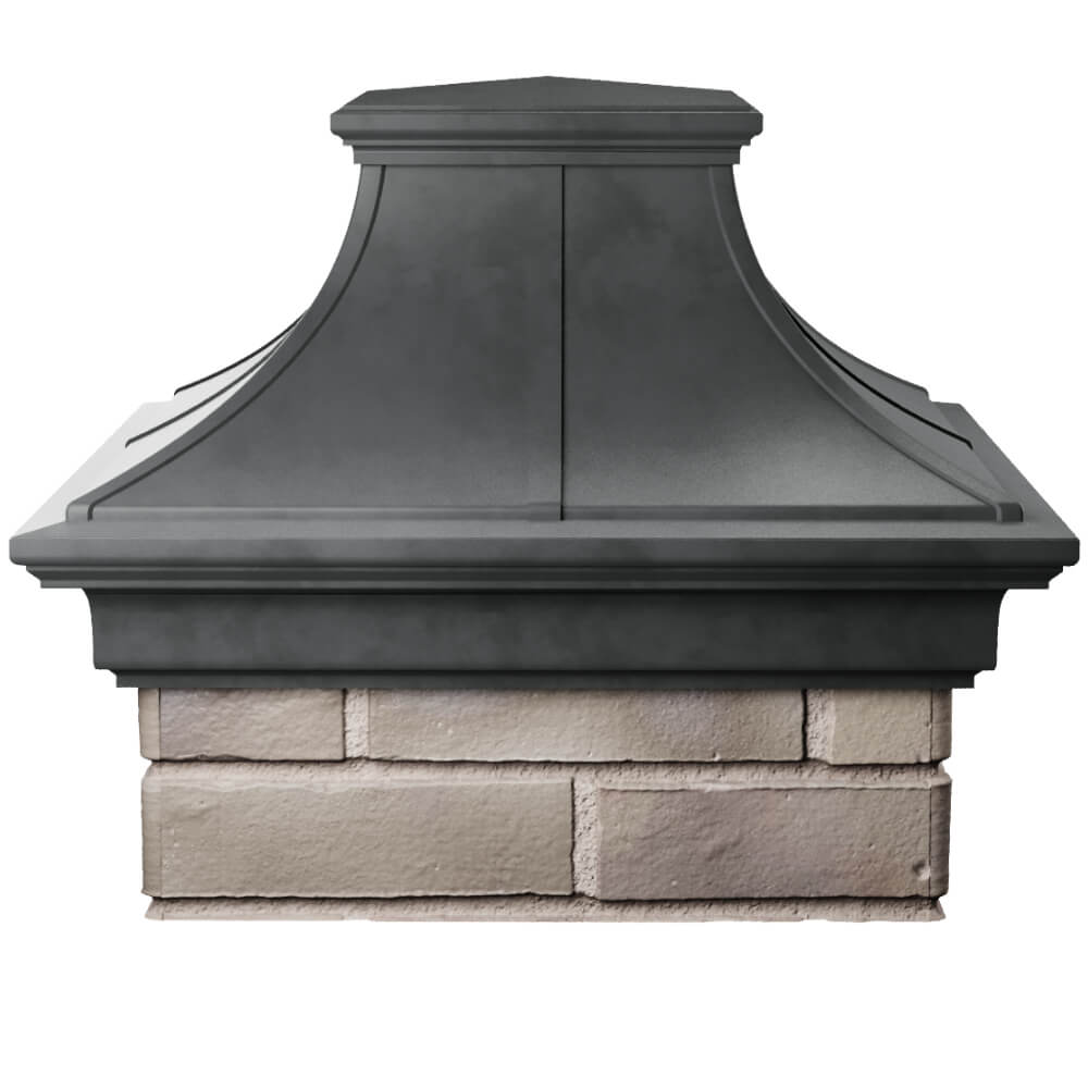 Колпак Zking Монблан Премиум Серый на столб 1.5х1.5 кирпича (385х385мм) Новошахтинск фото