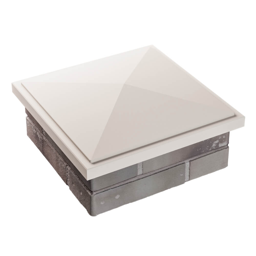 Колпак Zking БонаМоно Бежевый на столб 1.5х1.5 кирпича (385х385, 400х400мм) в Новошахтинске фото