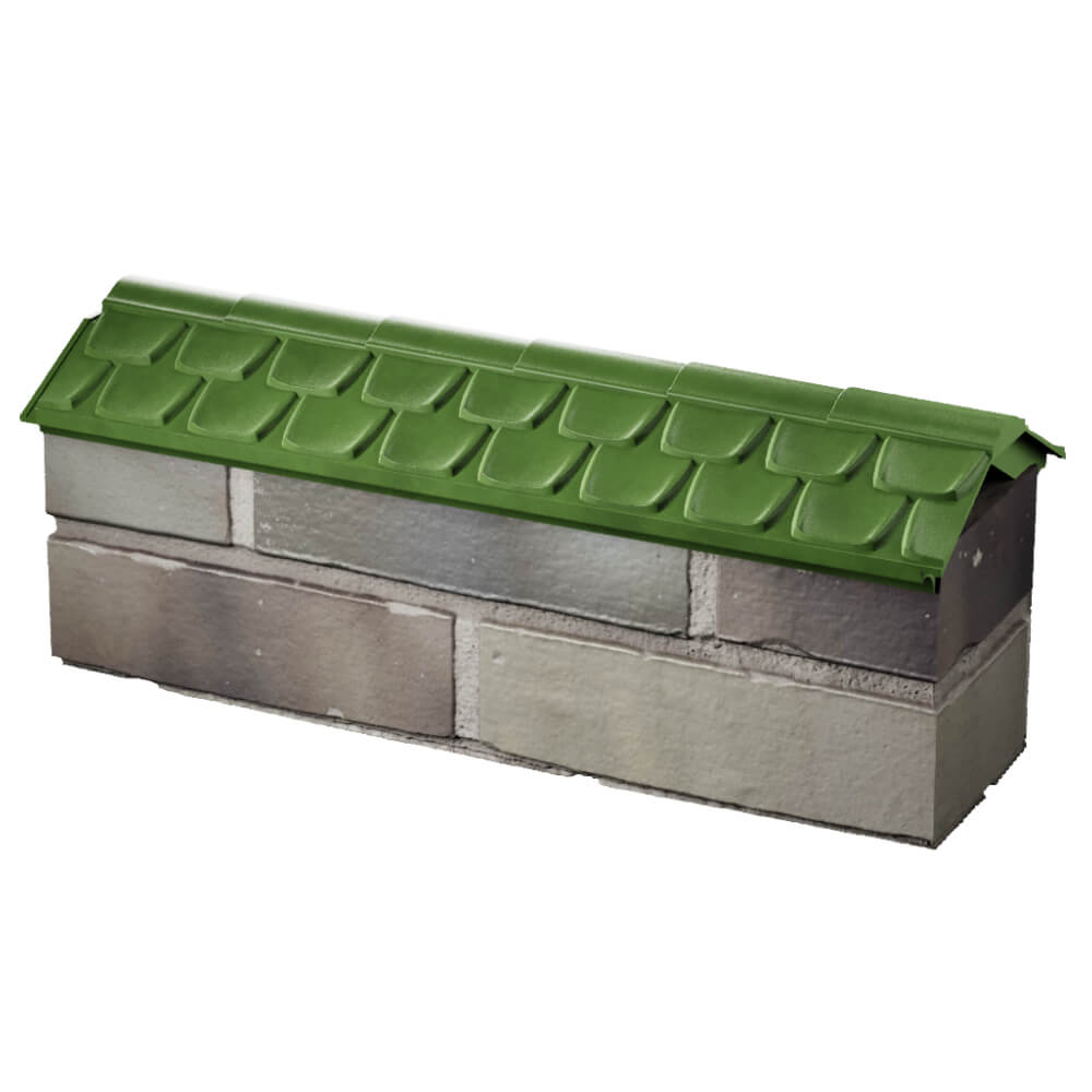 Парапет Zking Эльбрус Зеленый с посадкой на 0.5 кирпича (130мм) в Новошахтинске фото