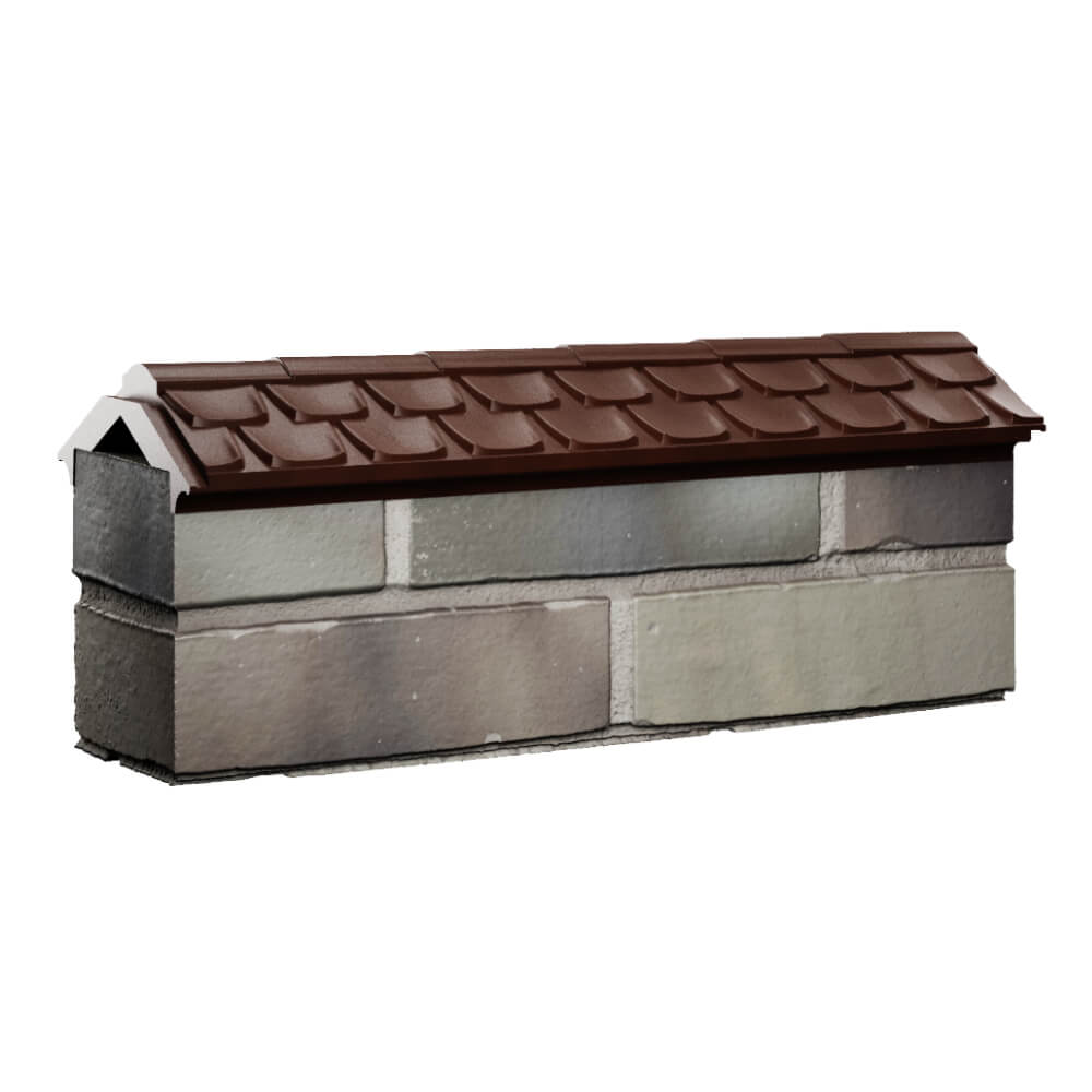 Парапет Zking Эльбрус Коричневый с посадкой на 0.5 кирпича (130мм) Новошахтинск фото