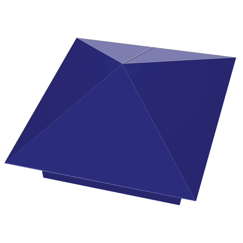 Колпак металлический 400х400мм RAL5002 Синий Ультрамарин заборный Новошахтинск фото