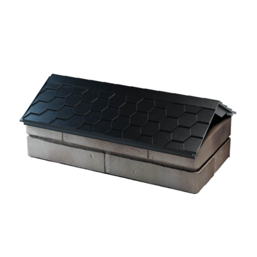 Парапет Zking Эверест Черный с посадкой на 1 кирпич (200/225/255мм) в Новошахтинске фото