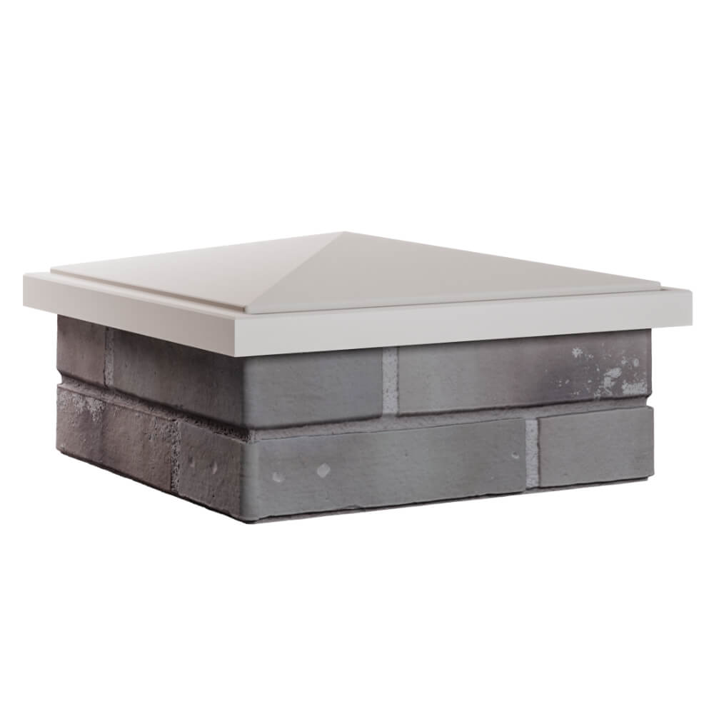 Колпак Zking БонаМоно Бежевый на столб 1.5х1.5 кирпича (385х385, 400х400мм) в Новошахтинске фото