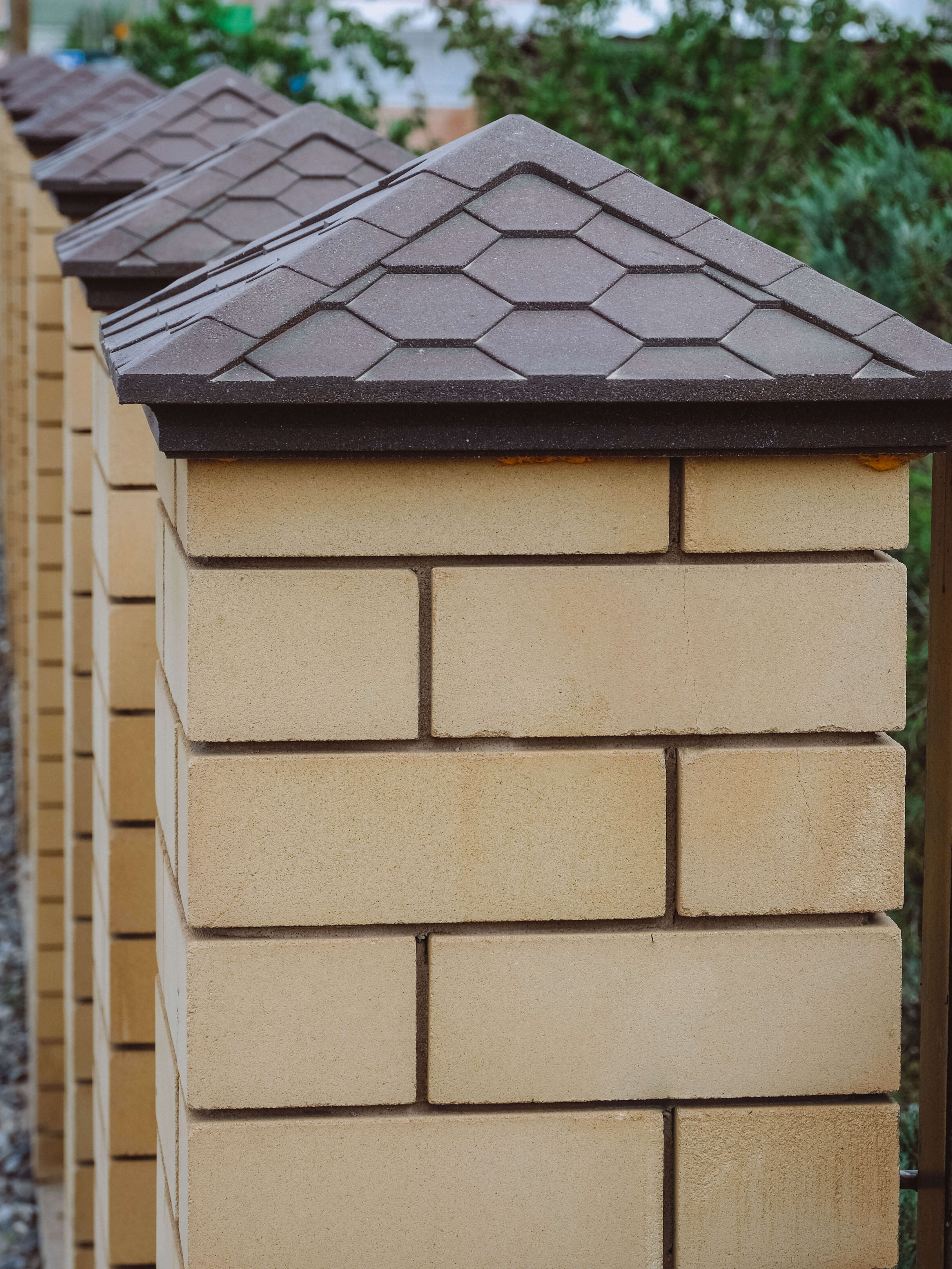 Колпак Zking Эверест Коричневый на столб 1.5х1.5 кирпича (390х390мм) в Новошахтинске фото