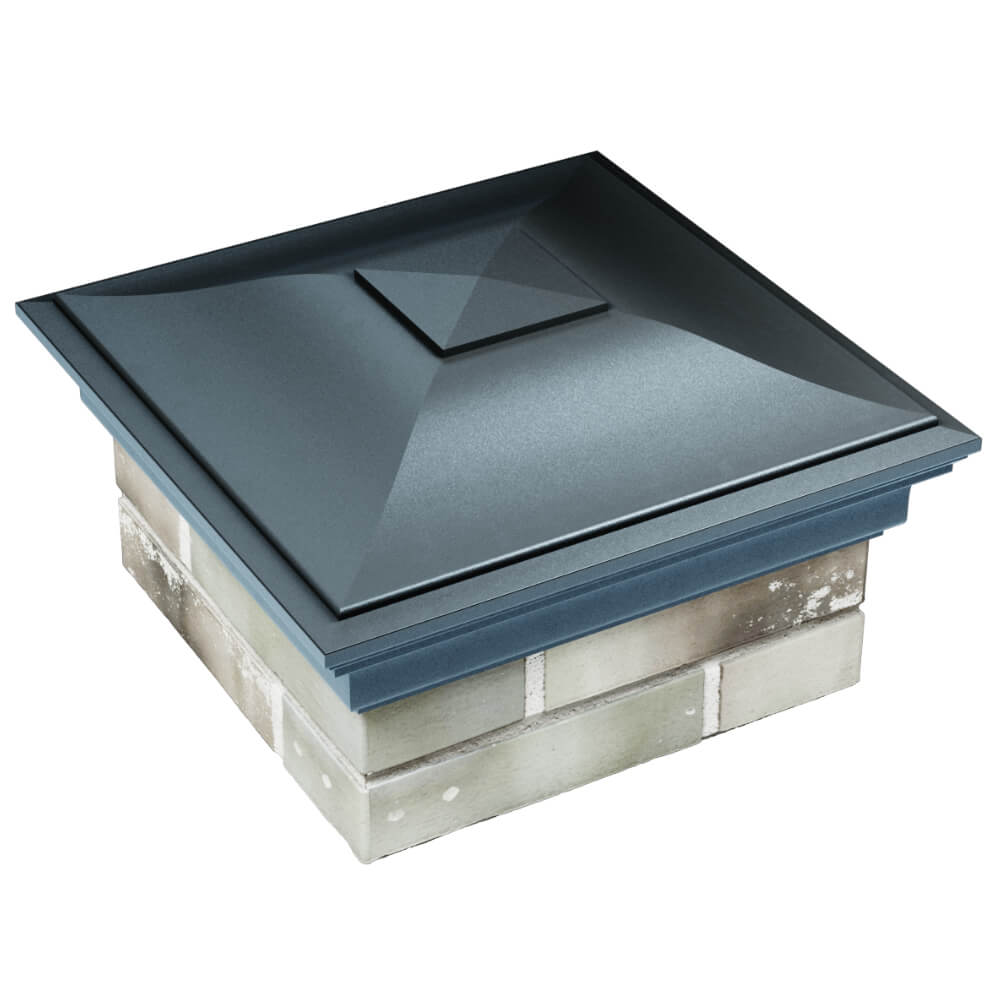 Колпак Zking Монблан Серый на столб 1.5х1.5 кирпича (385х385мм) в Новошахтинске фото