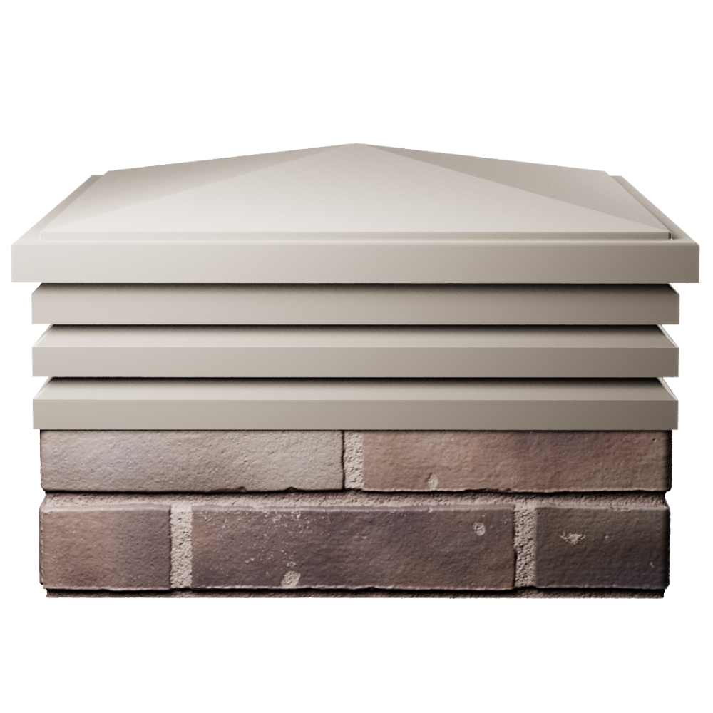 Колпак Zking Бона ХайТек Бежевый на столб 2х2 кирпича (513х513мм) Новошахтинск фото