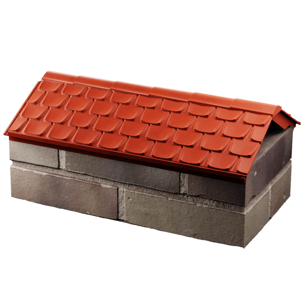 Парапет Zking Эльбрус Красный с посадкой на 1 кирпич (255мм) в Новошахтинске фото