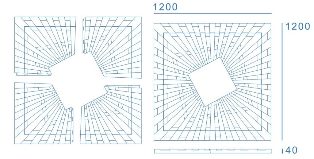 Приствольная решетка для дерева ZKING ATMOSPHERE 1.2х1.2м Зеленая в Новошахтинске фото