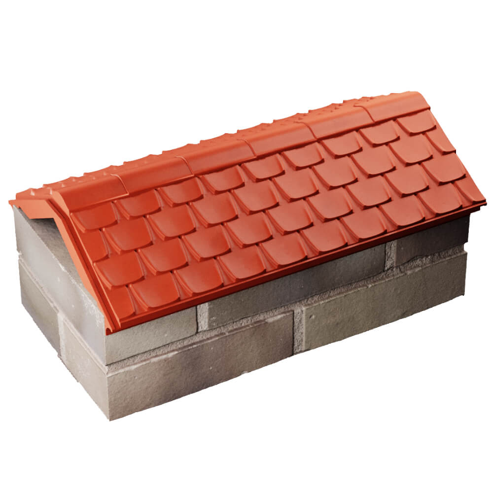 Парапет Zking Эльбрус Красный с посадкой на 1 кирпич (255мм) в Новошахтинске фото