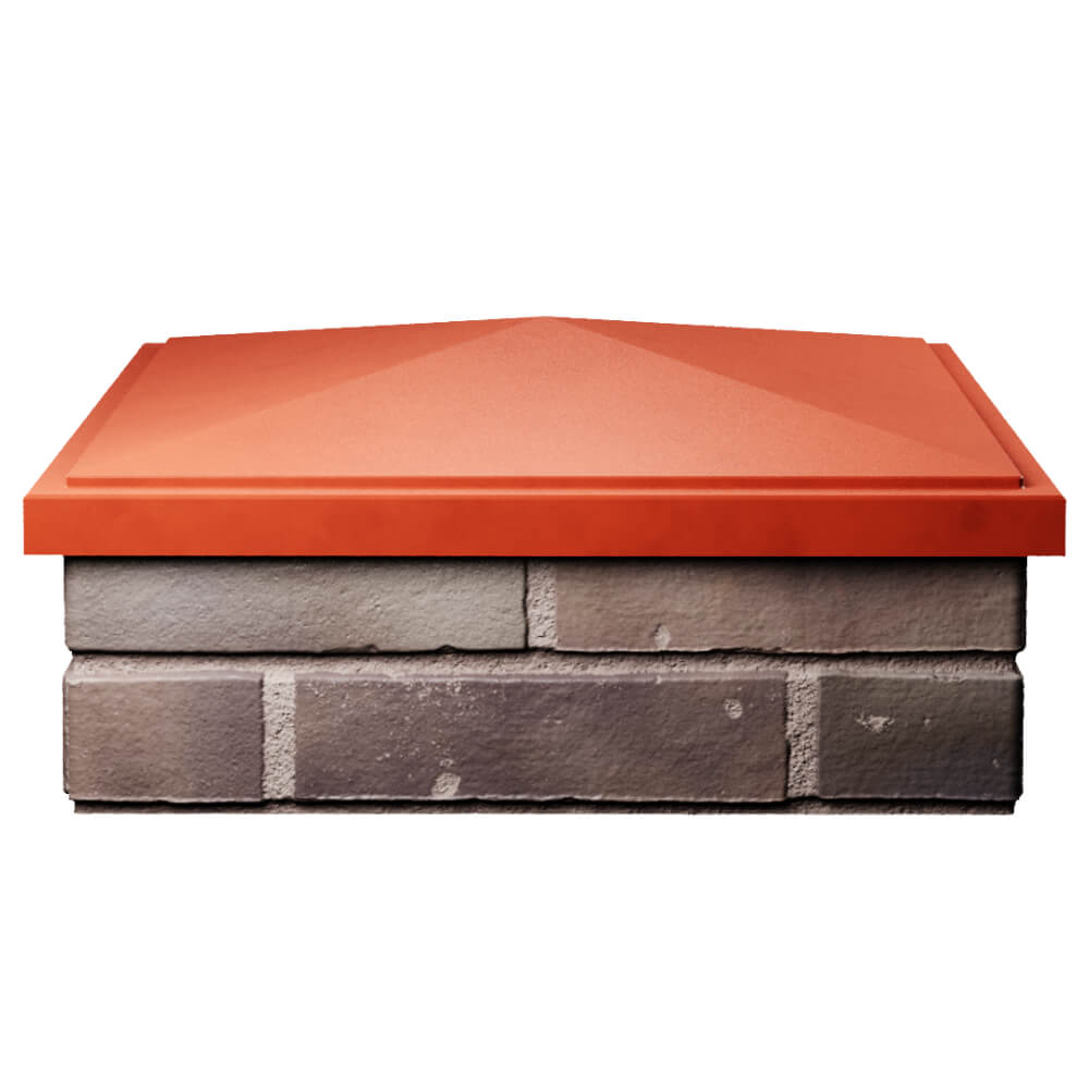 Колпак Zking БонаМоно Красный на столб 2х2 кирпича (515х515, 530х530мм) Новошахтинск фото