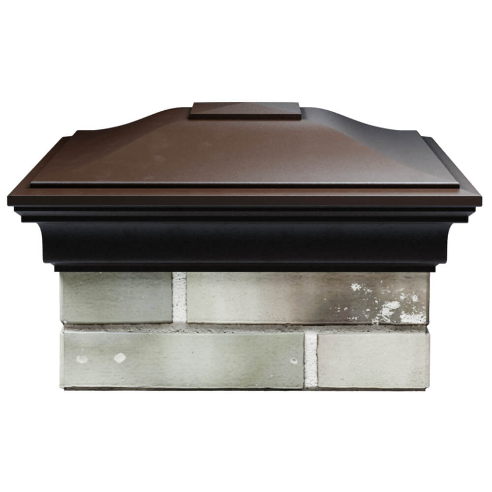 Колпак Zking Монблан Коричневый на столб 1.5х1.5 кирпича (385х385мм) Новошахтинск фото