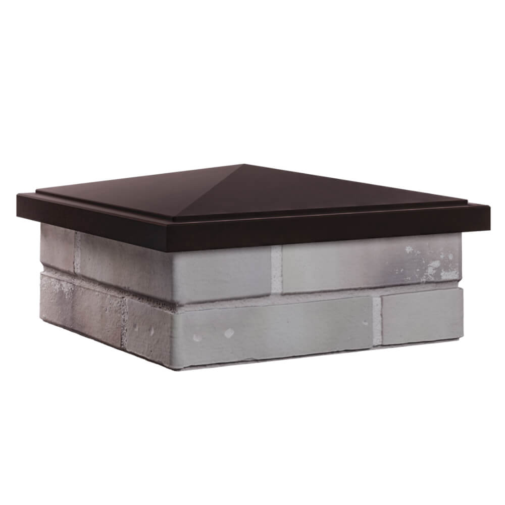 Колпак Zking БонаМоно Коричневый на столб 1.5х1.5 кирпича (385х385, 400х400мм) в Новошахтинске фото