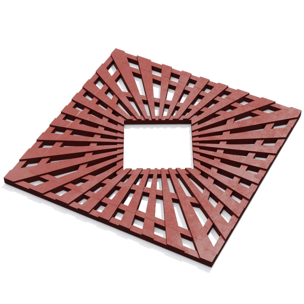 Приствольная решетка для дерева ZKING ATMOSPHERE 1.2х1.2м Красная в Новошахтинске фото