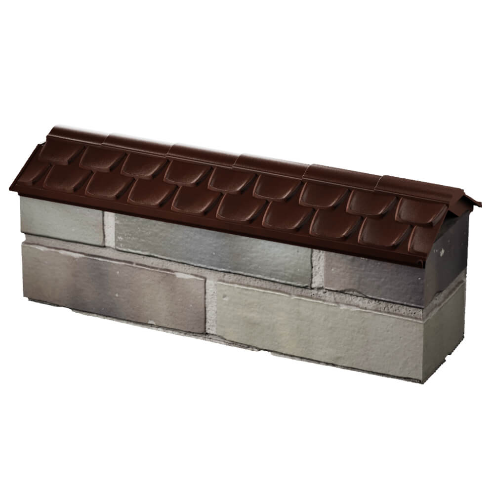 Парапет Zking Эльбрус Коричневый с посадкой на 0.5 кирпича (130мм) в Новошахтинске фото