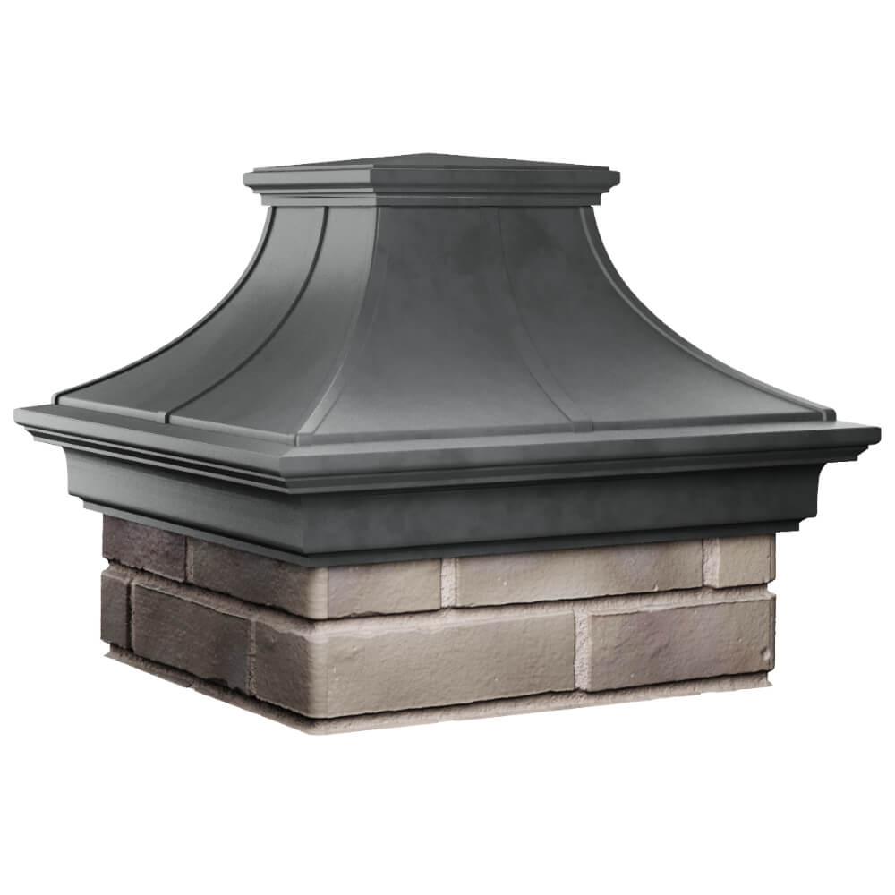Колпак Zking Монблан Премиум Серый на столб 1.5х1.5 кирпича (385х385мм) в Новошахтинске фото