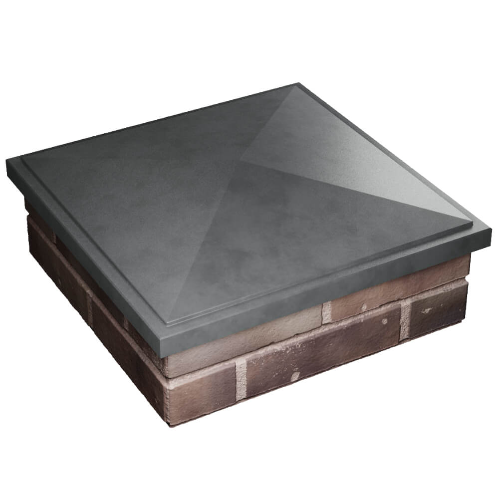 Колпак Zking БонаМоно Серый на столб 2х2 кирпича (515х515, 530х530мм) в Новошахтинске фото