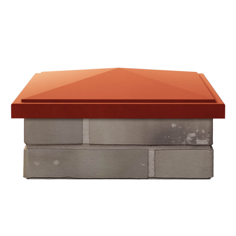 Колпак Zking БонаМоно Красный на столб 1.5х1.5 кирпича (385х385, 400х400мм) Новошахтинск фото