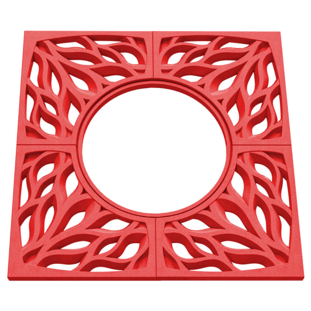 Приствольная решетка для дерева ZKING CRUST 1.2х1.2м Красная в Новошахтинске фото