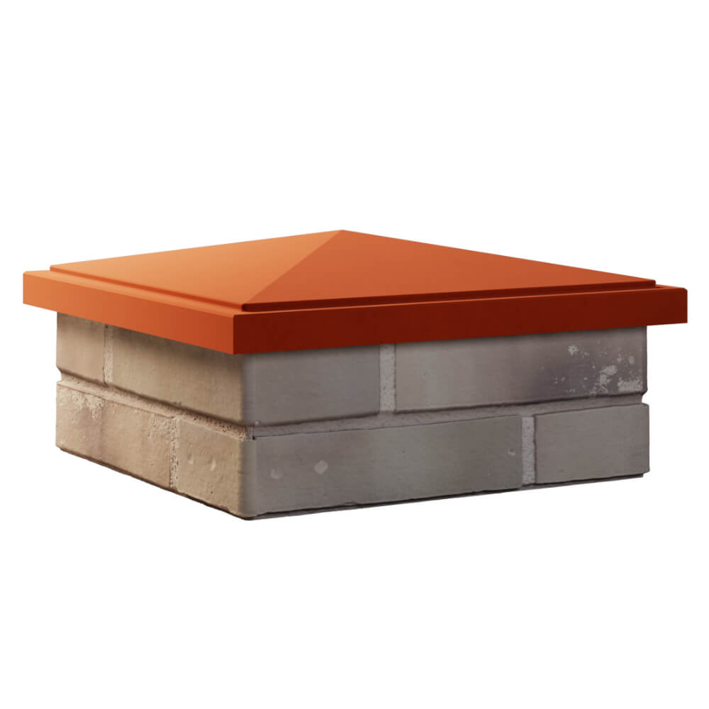 Колпак Zking БонаМоно Красный на столб 1.5х1.5 кирпича (385х385, 400х400мм) в Новошахтинске фото