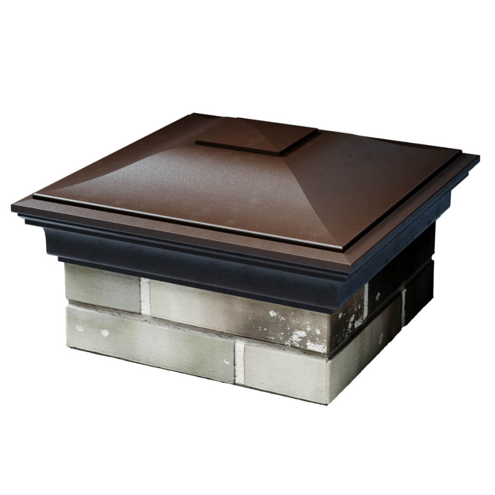 Колпак Zking Монблан Коричневый на столб 1.5х1.5 кирпича (385х385мм) в Новошахтинске фото