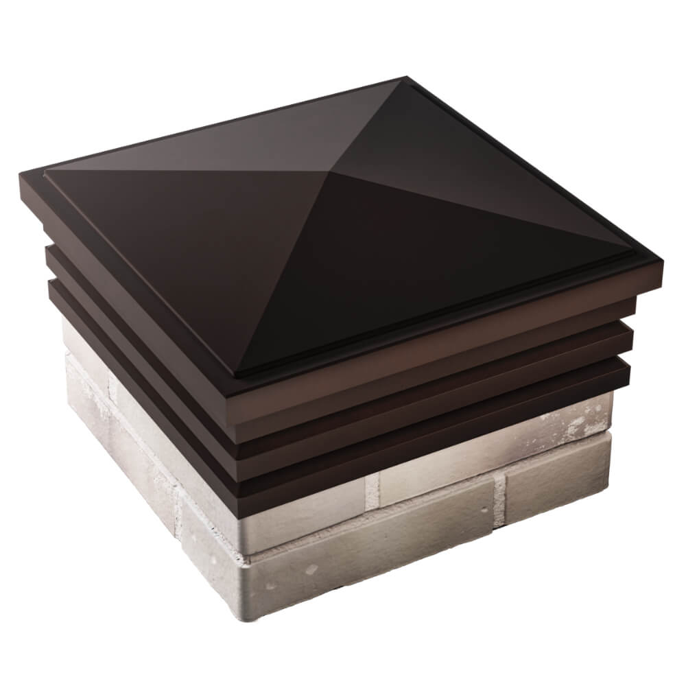 Колпак Zking Бона ХайТек Коричневый на столб 1.5х1.5 кирпича (385х385мм) в Новошахтинске фото