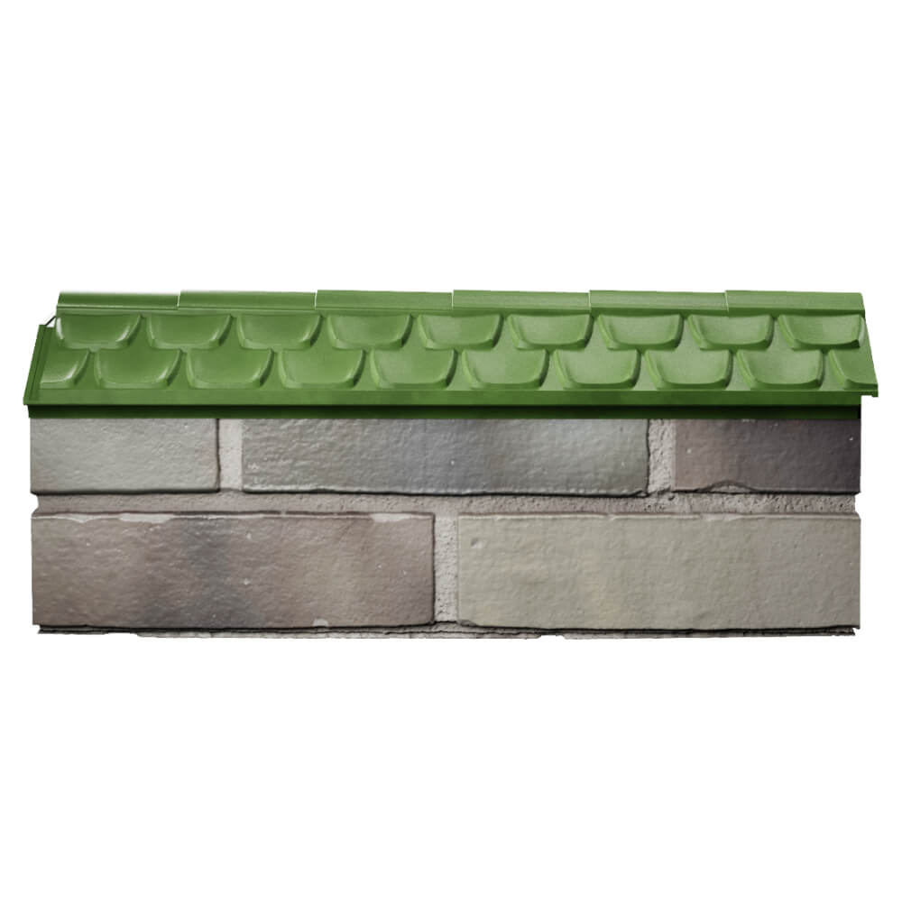 Парапет Zking Эльбрус Зеленый с посадкой на 0.5 кирпича (130мм) в Новошахтинске фото