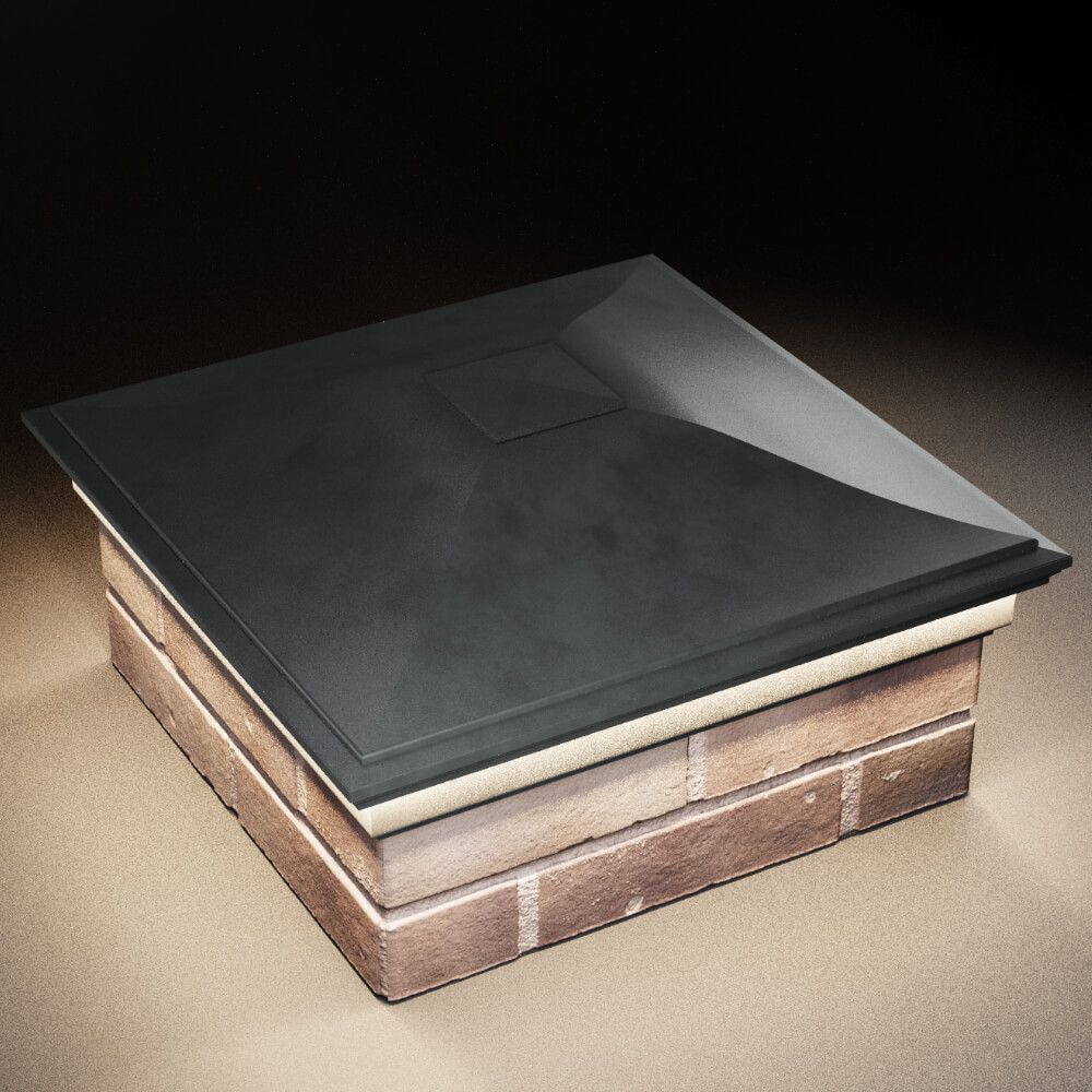 Колпак Zking Монблан Серый на столб 2х2 кирпича (515х515мм) c подсветкой в Новошахтинске фото