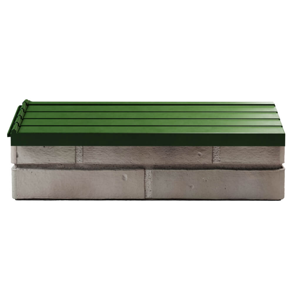 Парапет Zking Бона ХайТек Зеленый с посадкой на 1 кирпич (200/225/255мм) в Новошахтинске фото