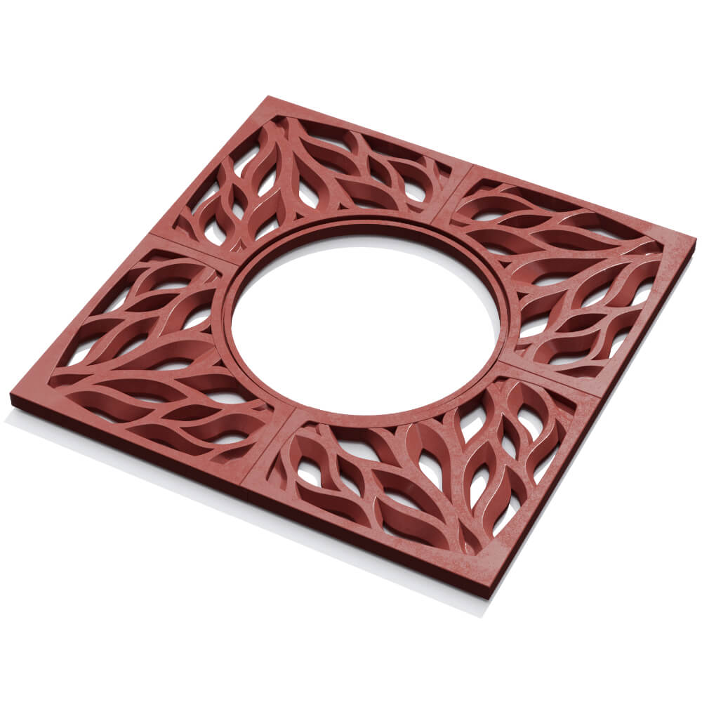 Приствольная решетка для дерева ZKING CRUST 1.2х1.2м Красная в Новошахтинске фото