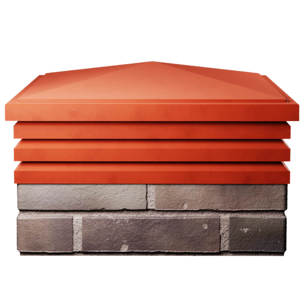 Колпак Zking Бона ХайТек Красный на столб 2х2 кирпича (513х513мм) Новошахтинск фото