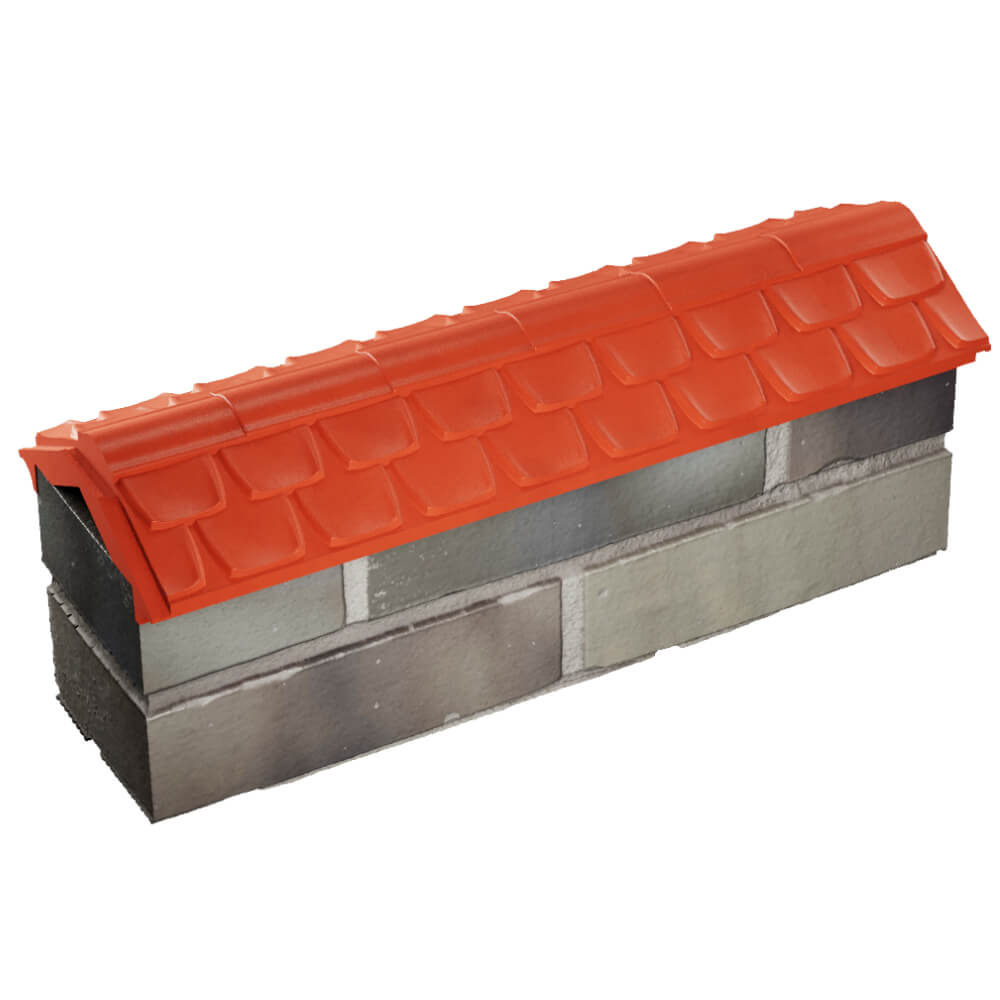 Парапет Zking Эльбрус Красный с посадкой на 0.5 кирпича (130мм) в Новошахтинске фото