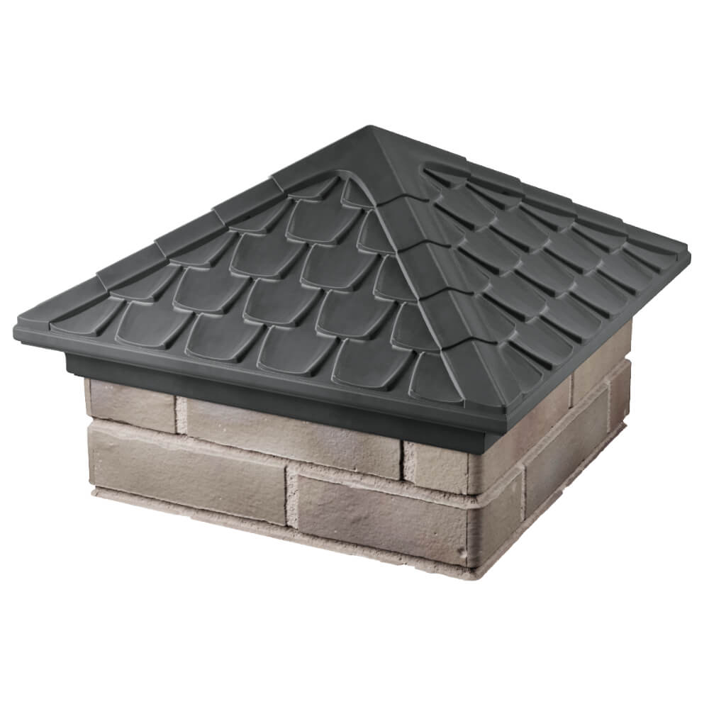 Колпак Zking Эльбрус Серый на столб 1.5х1.5 кирпича (385х385мм) в Новошахтинске фото