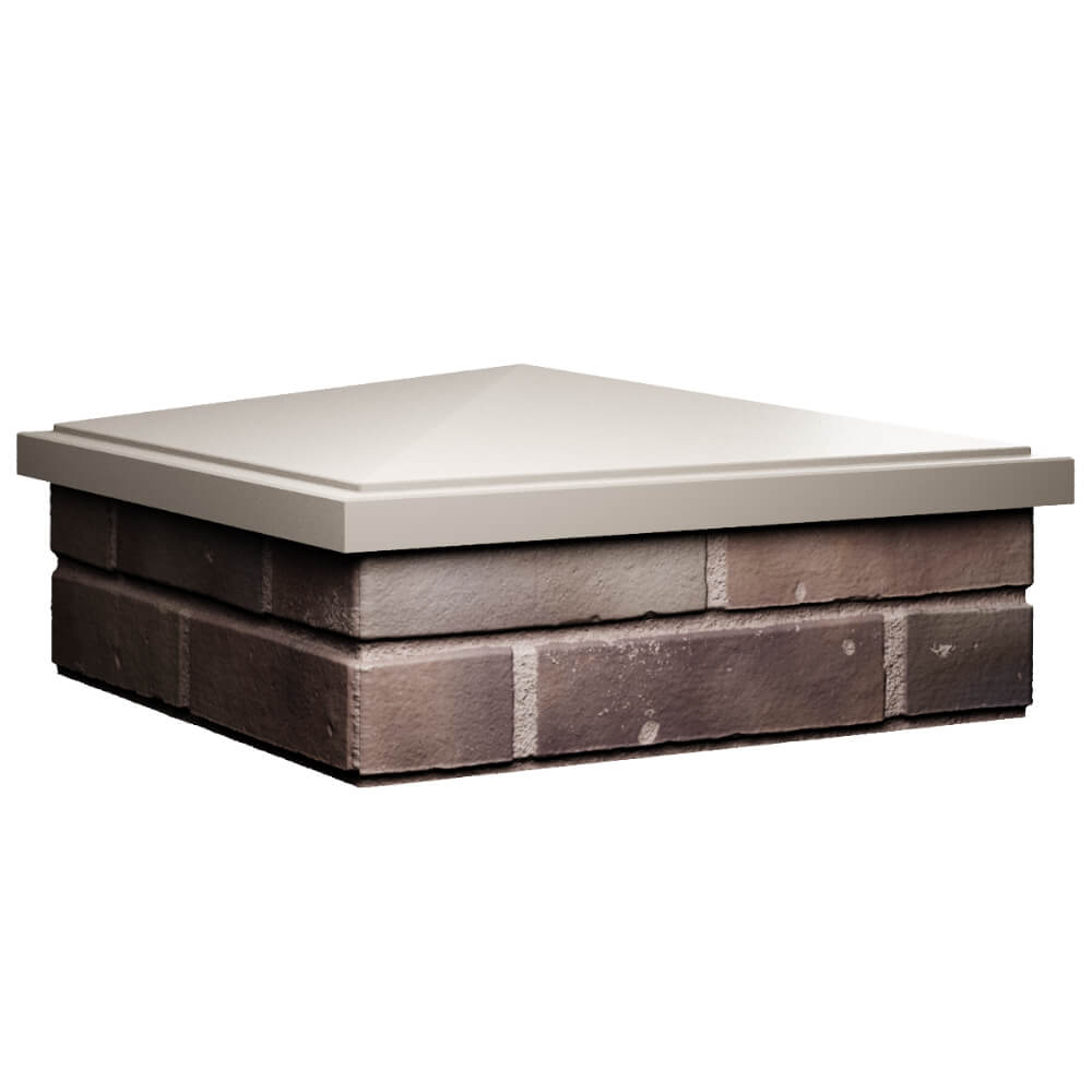 Колпак Zking БонаМоно Бежевый на столб 2х2 кирпича (515х515, 530х530мм) в Новошахтинске фото