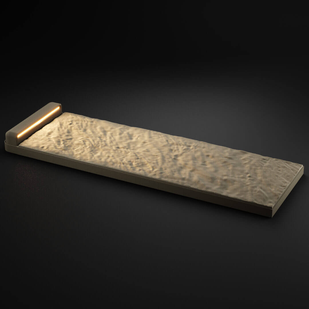 LED Светильник для шаговой плиты STONE Светлая Галька 330х75х98мм в Новошахтинске фото