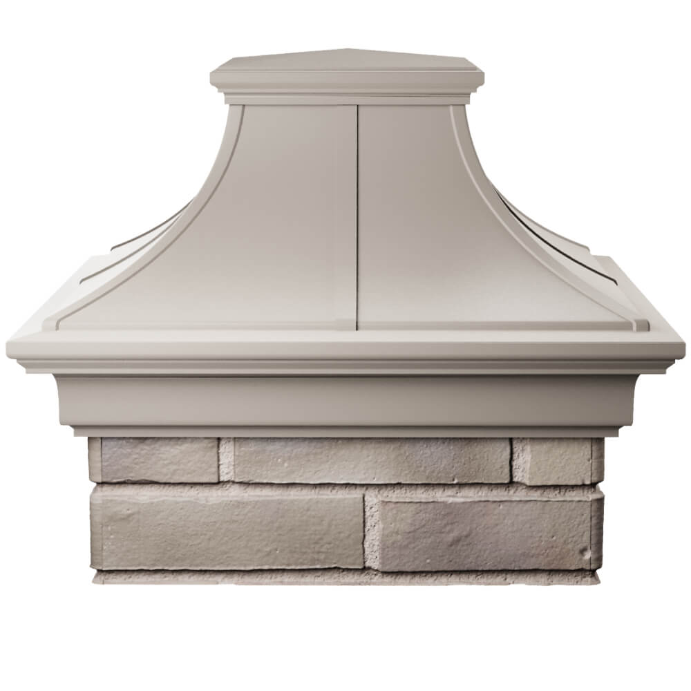 Колпак Zking Монблан Премиум Бежевый на столб 1.5х1.5 кирпича (385х385мм) Новошахтинск фото