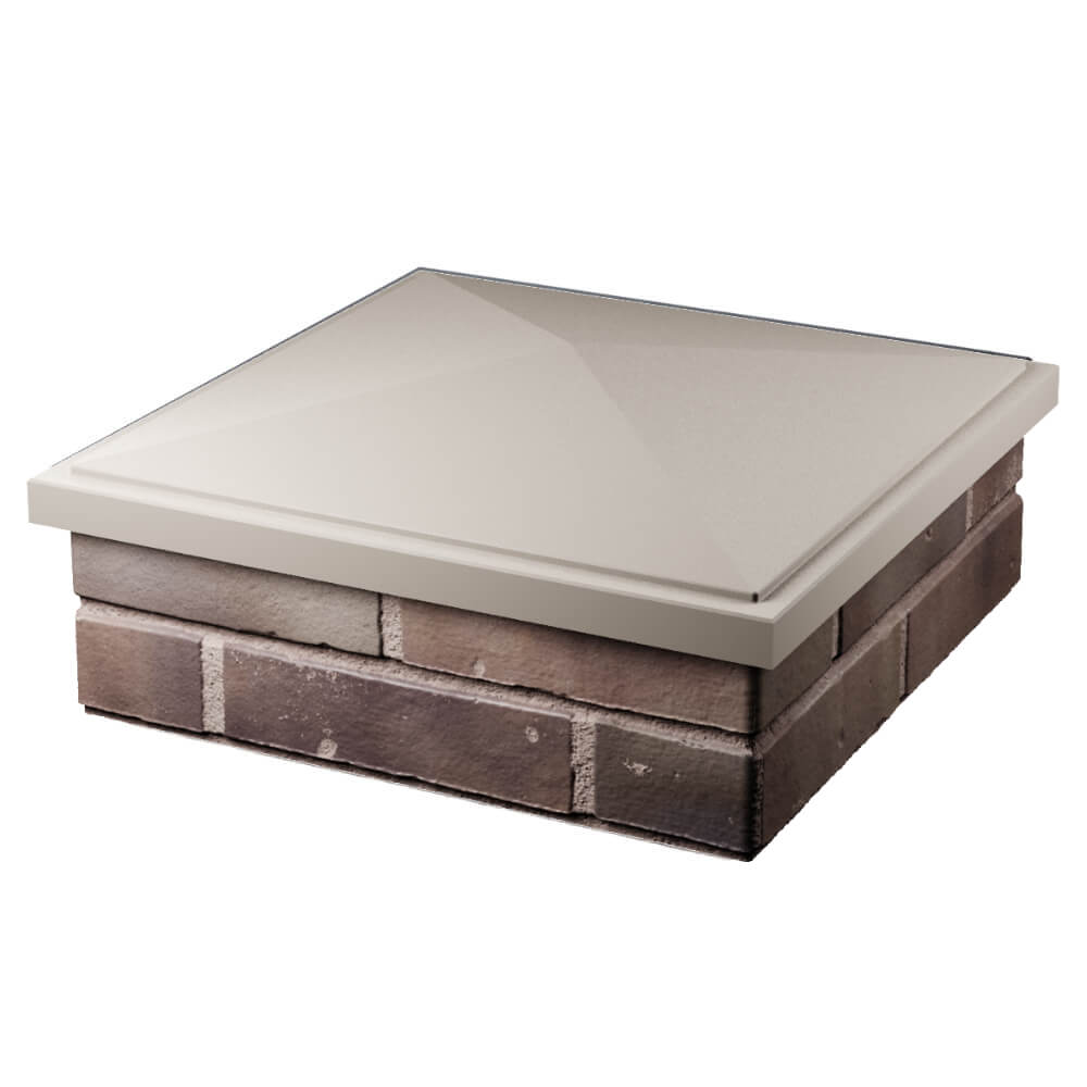 Колпак Zking БонаМоно Бежевый на столб 2х2 кирпича (515х515, 530х530мм) в Новошахтинске фото