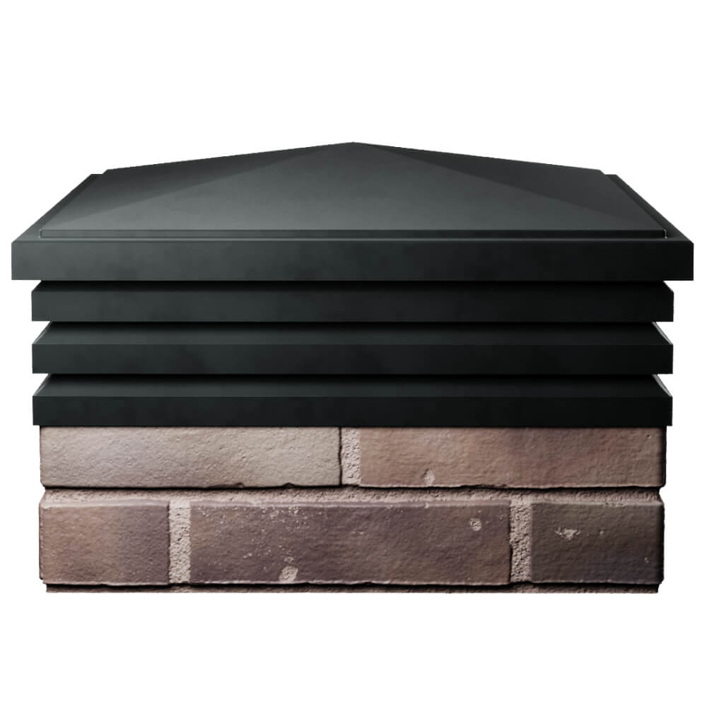 Колпак Zking Бона ХайТек Черный на столб 2х2 кирпича (513х513мм) Новошахтинск фото