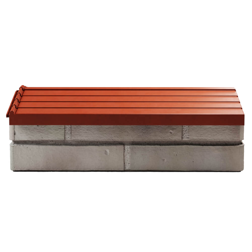 Парапет Zking Бона ХайТек Красный с посадкой на 1 кирпич (200/225/255мм) в Новошахтинске фото