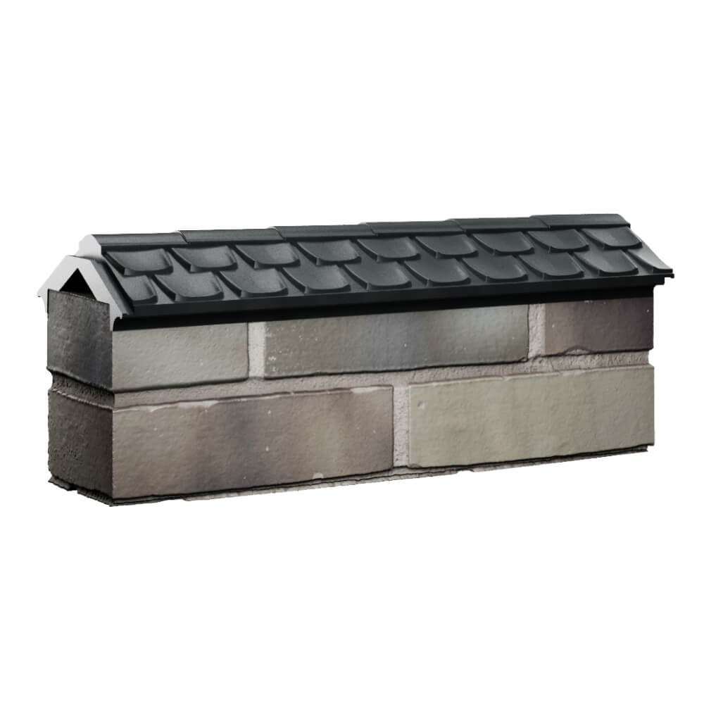 Парапет Zking Эльбрус Черный с посадкой на 0.5 кирпича (130мм) Новошахтинск фото