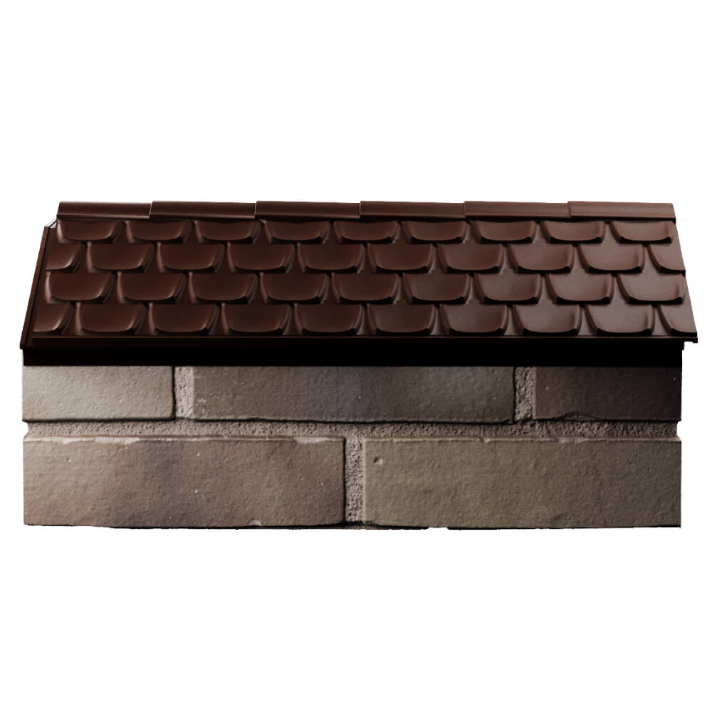 Парапет Zking Эльбрус Коричневый с посадкой на 1 кирпич (255мм) в Новошахтинске фото